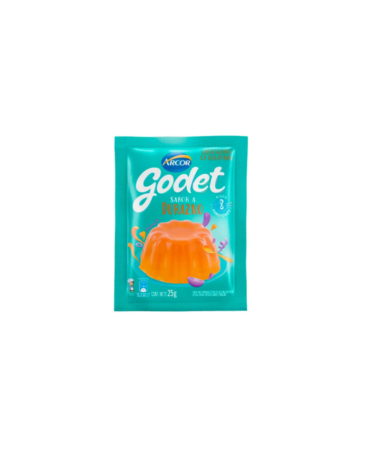 Gelatina Godet Durazno 25 Gr